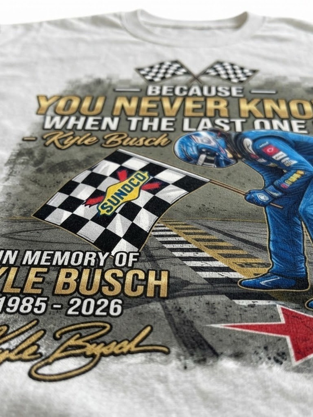 Gildan Kyle Busch Memorial Racing Tee - Picture 2 of 2